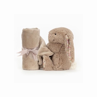 Jellycat Blossom Bea Beige Bunny Soothers USA | 58961YPQI